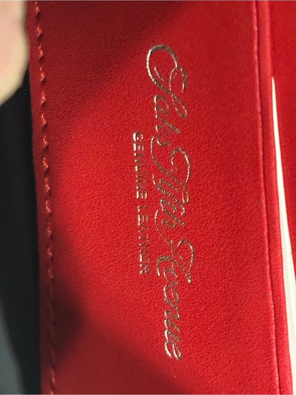 Saks Fifth Avenue Red Leather Wallet